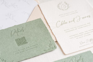 Letterpress printing Canada - wedding invitation suite printed on cotton paper by Someday Press